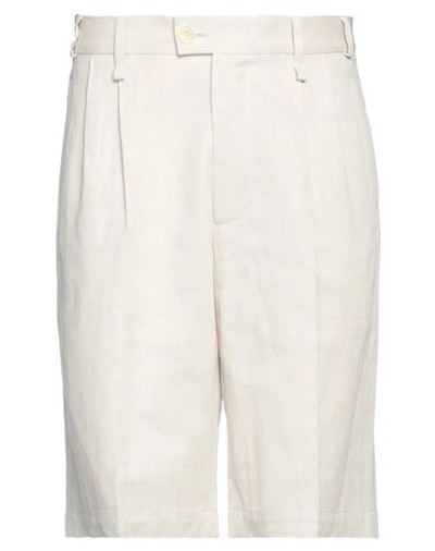 Shop Jacquemus Man Shorts & Bermuda Shorts Beige Size 30 Cotton, Linen