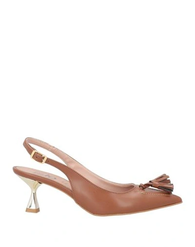 Islo Isabella Lorusso Woman Pumps Brown Size 10 Textile Fibers In Brown