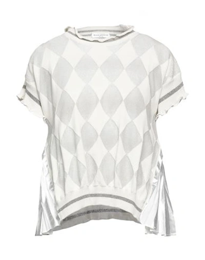 Shop Ballantyne Woman Sweater Light Grey Size 8 Cotton, Viscose, Polyester