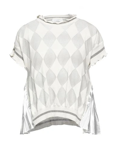 Ballantyne Woman Sweater Light Grey Size 4 Cotton, Viscose, Polyester In Grey