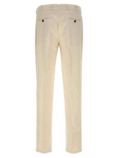 Shop Brunello Cucinelli Cotton Trousers Pants White