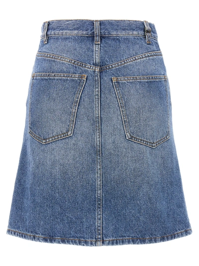 Shop Chloé Denim Mini Skirt Skirts Blue