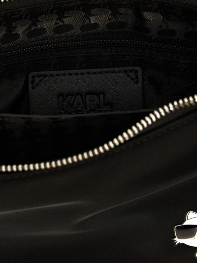 Shop Karl Lagerfeld Ikonik 2.0 Shoulder Bags Black