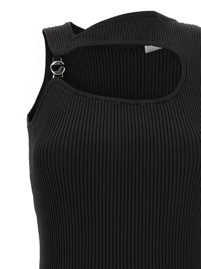 Shop Coperni Knitted Cut-out Dresses Black