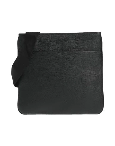 Shop Emporio Armani Man Cross-body Bag Black Size - Calfskin
