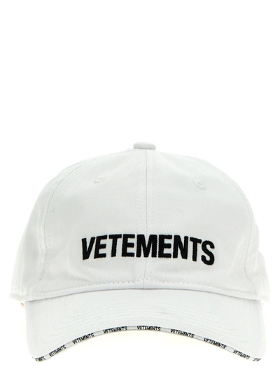 Shop Vetements Logo Cap Hats White