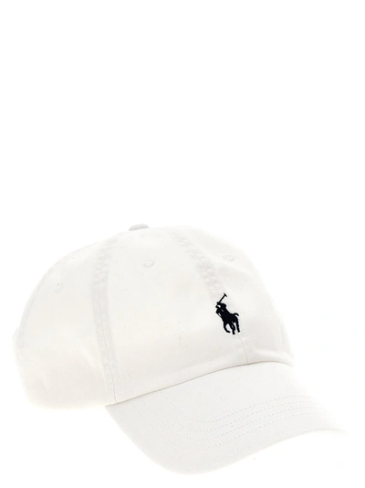 Shop Polo Ralph Lauren Logo Embroidery Cap Hats White