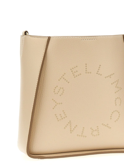 Shop Stella Mccartney Logo Shoulder Bag Shoulder Bags Beige