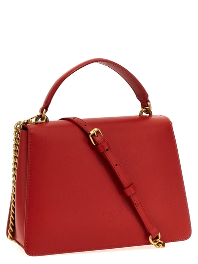 Shop Pinko Love One Top Handle Hand Bags Red