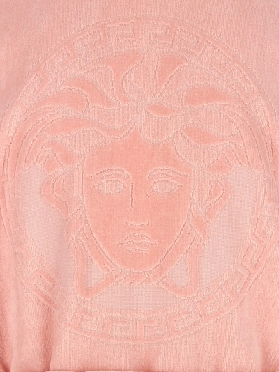 Shop Versace Home Medusa Towels Pink
