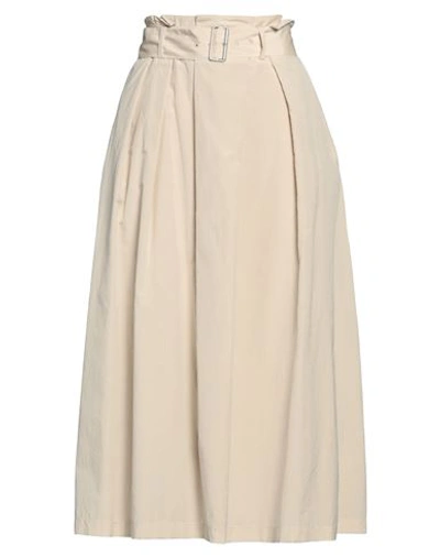 Shop Peserico Woman Midi Skirt Beige Size 8 Polyester