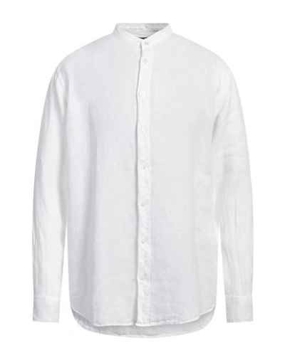 Shop Daniele Alessandrini Man Shirt White Size 16 Linen