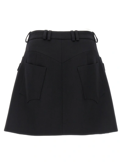 Shop Balmain Mini Skirt Skirts Black