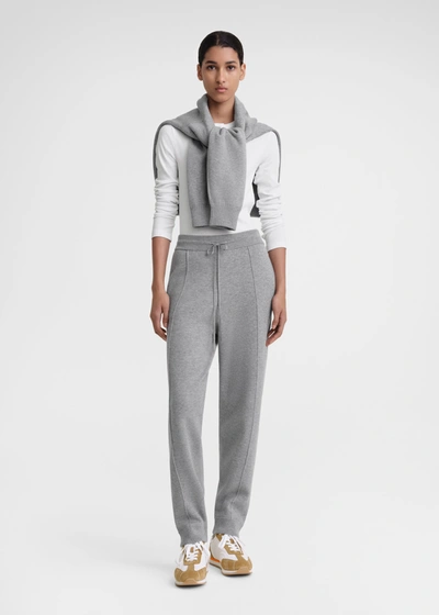 Shop Totême Cotton Cashmere Sweatpants Grey Melange