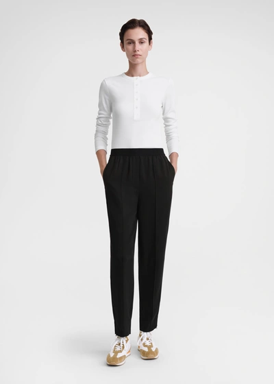 Shop Totême Elastic-waist Lounge Trousers Black