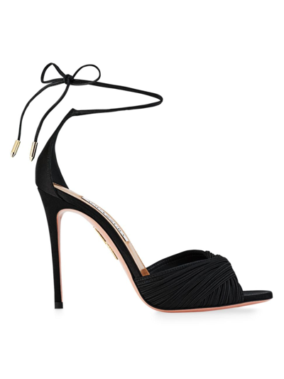 Shop Aquazzura Women's Bellini Beauty 105mm Sandals In Black