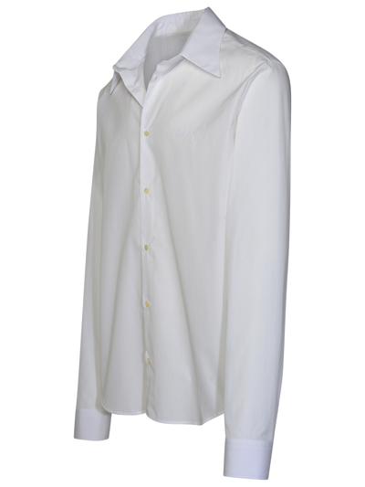 Shop Balmain Man White Cotton Shirt