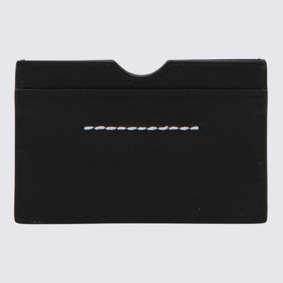 Shop Mm6 Maison Margiela Black Leather Numeric Logo Card Holder