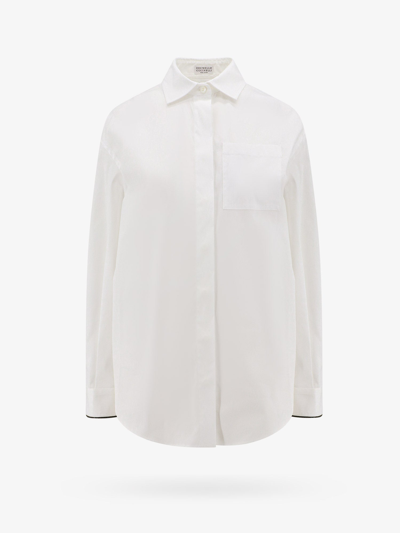 Shop Brunello Cucinelli Woman Shirt Woman White Shirts