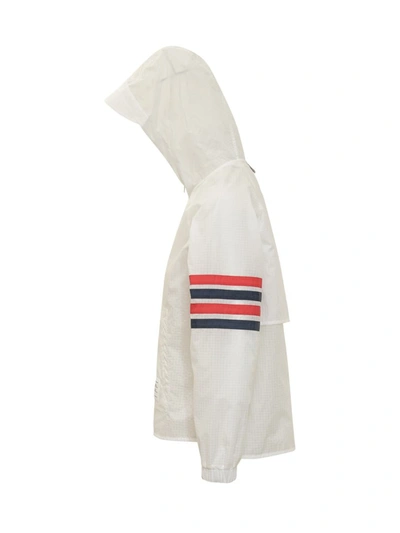 Shop Thom Browne 4-bar Swing Jacket In White