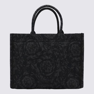 Shop Versace Bags In Black+black--gold