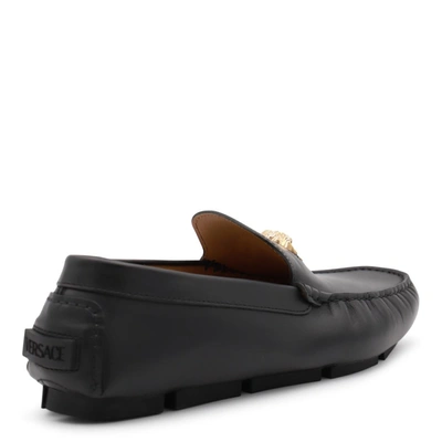 Shop Versace Flat Shoes Black
