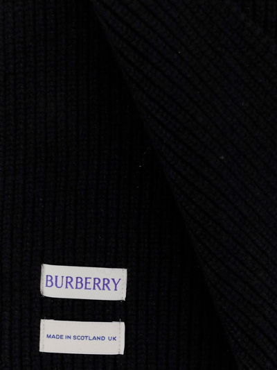 Shop Burberry Man Scarf Man Black Scarves