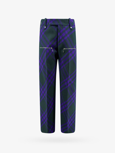Shop Burberry Man Trouser Man Multicolor Pants