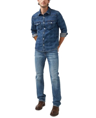 Shop Buffalo David Bitton Men's Shane Indigo Long-sleeve Button-up Denim Shirt
