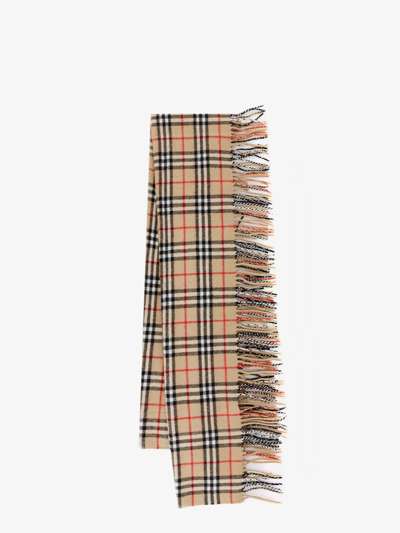Shop Burberry Woman Scarf Woman Beige Scarves In Cream
