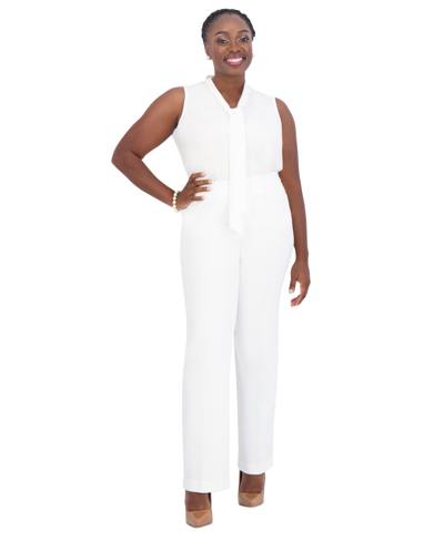 Shop Kasper High-rise Pull-on Straight-leg Pants, Regular & Plus Sizes In White