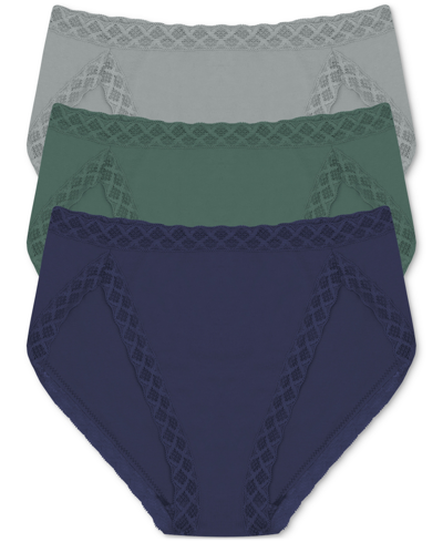 Shop Natori Bliss French Cut Brief Underwear 3-pack 152058mp In Stormy,alpine,twilight