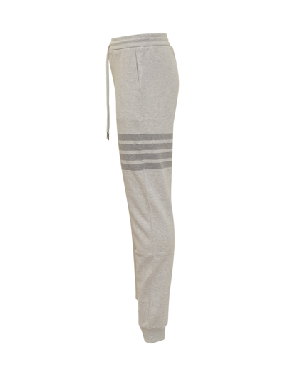 Shop Thom Browne 4-bar Striped Pants In Lt Grey