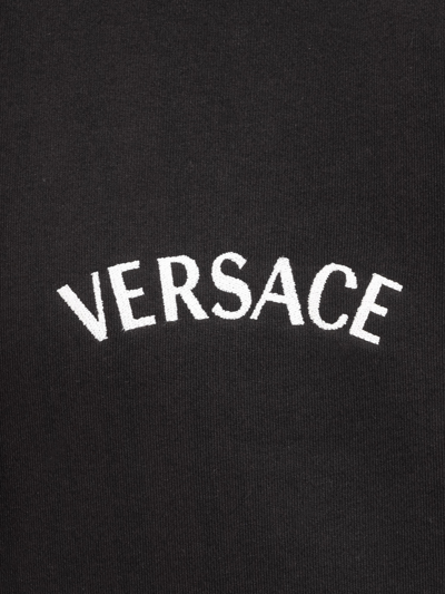 Shop Versace Milano Stamp Hoodie In Nero