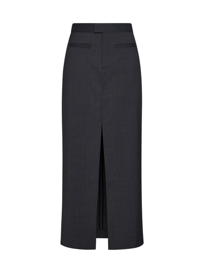 Shop Filippa K Skirt In Dark Grey Melange