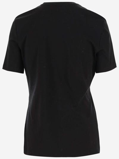 Shop Versace Cotton T-shirt With Logo In Black
