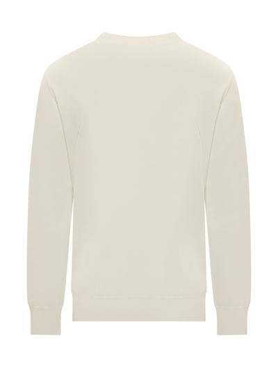 Shop Jil Sander Sweater With Logo In Cornsilk