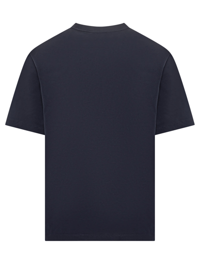 Shop Versace Cartouche Printed T-shirt In Navy Blue