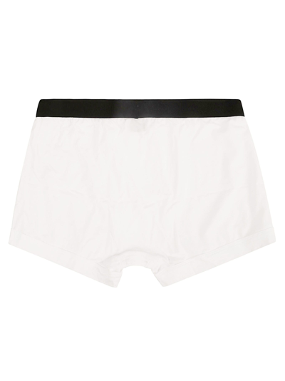 Shop Tom Ford Logo Waist Boxer Shorts In White
