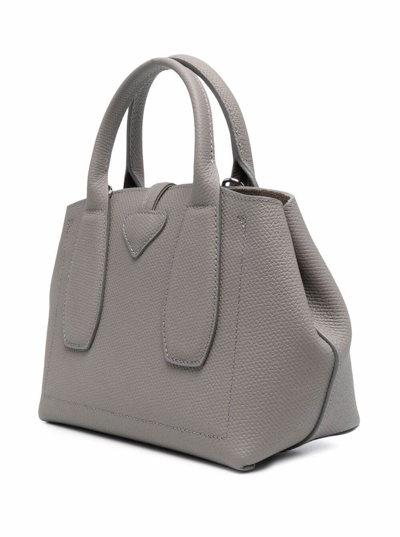 Shop Longchamp Roseau Handbag S In Grey