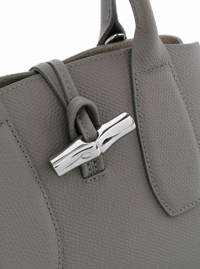 Shop Longchamp Roseau Handbag S In Grey