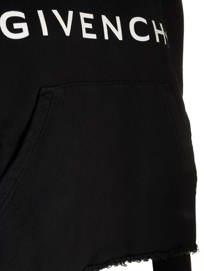 Shop Givenchy Black Cropped Hoodie