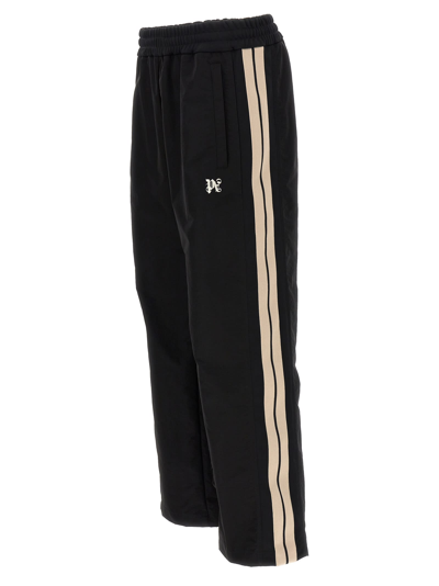 Shop Palm Angels Monogram Track Joggers In White/black