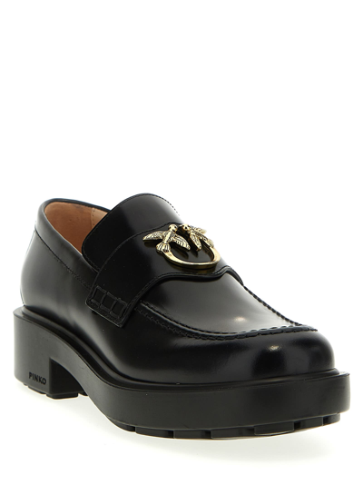 Shop Pinko Tina Loafers In Black