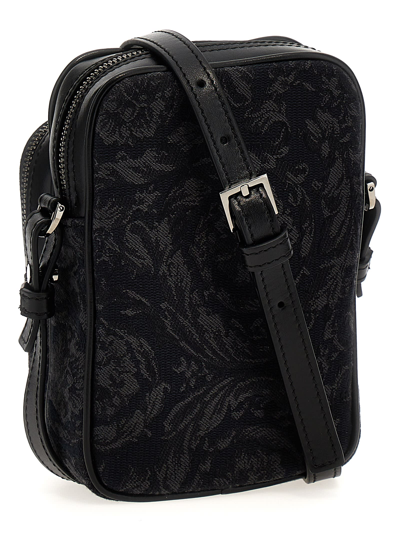 Shop Versace Athena Barocco Crossbody Bag In Multicolor