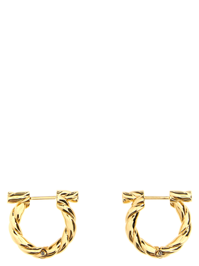 Shop Ferragamo Torchbig Earrings In Gold