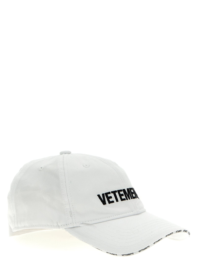 Shop Vetements Logo Cap In White
