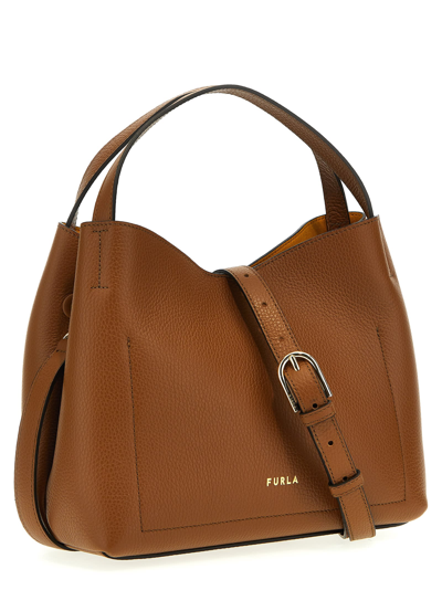 Shop Furla Primula S Handbag In Brown