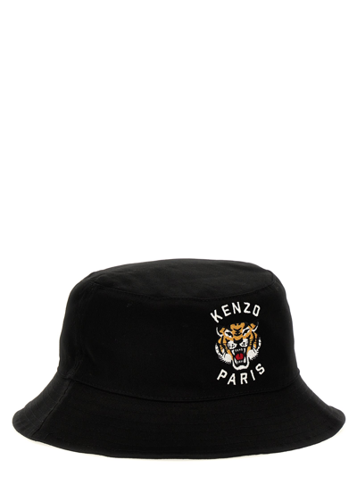Shop Kenzo Reversible Logo Bucket Hat In Black