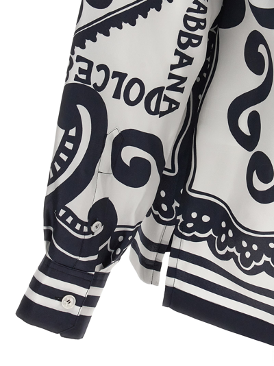 Shop Dolce & Gabbana Marina Shirt In White/black
